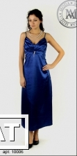 Фото Платье синее длинное арт. 10006