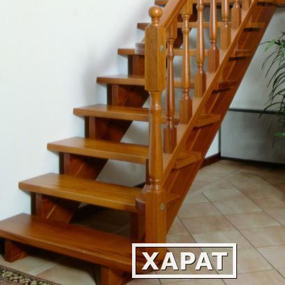 Фото Лестницы межэтажные деревянные