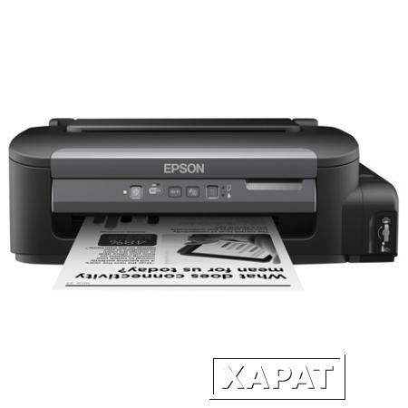 Фото Принтер струйный монохромный EPSON M105, A4, 1440x720, 34 стр./мин., СНПЧ, Wi-Fi, без кабеля USB