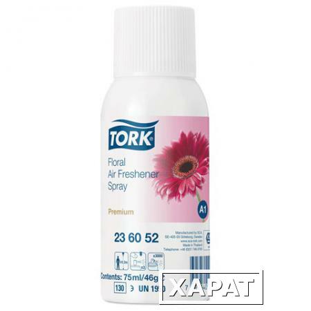 Фото Картридж аэрозольный TORK (Система А1) Premium, 75 мл, цветочный, диспенсер 600297, 236052