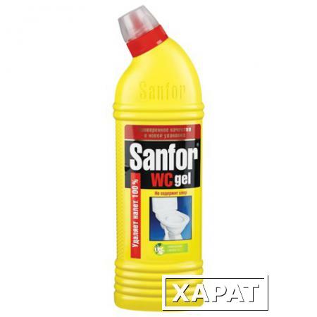 Фото Средство для уборки туалета 750 г, SANFOR WC gel (Санфор гель) "Лимонная свежесть"