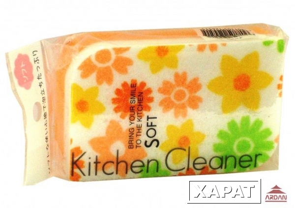 Фото 124515 KITCHEN CLEANER Губка для мытья посуды из поролона (оранжевая)