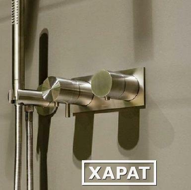 Фото Antonio Lupi AYATI AY654PLU Комплект смесителей для душа (полированная нерж.сталь) | интернет-магазин сантехники Santehmag.ru