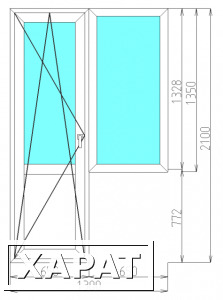 Фото Малый балконный блок 1300*2100