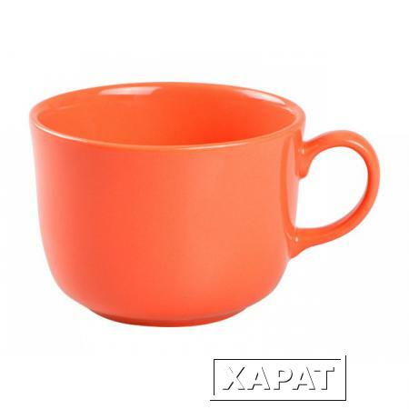 Фото Кружка керамическая, 590 мл, серия Мерсин, оранжевая, PERFECTO LINEA (19-126200)
