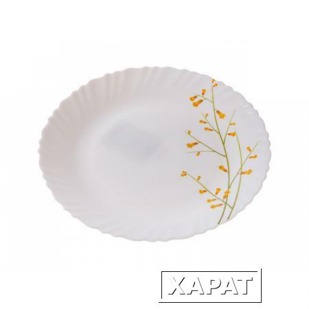 Фото Тарелка обеденная стеклокерамическая, 250 мм, круглая, серия Лимонник, DIVA LA OPALA (Collection Classique) (13-125023)