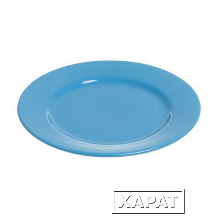 Фото Тарелка обеденная керамическая, 241 мм, круглая, серия Лапсеки, синяя, PERFECTO LINEA (16-124401)