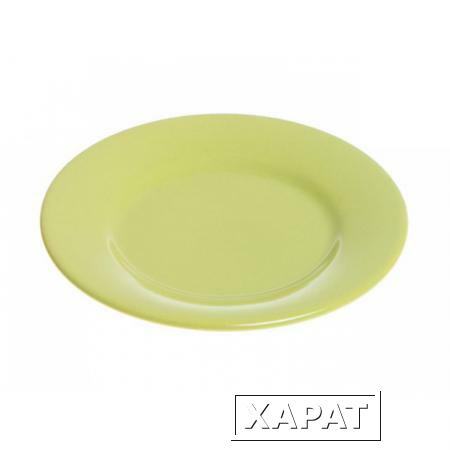 Фото Тарелка обеденная керамическая, 241 мм, круглая, серия Лапсеки, оливковая, PERFECTO LINEA (16-124302)