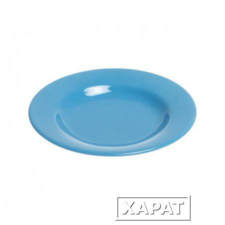 Фото Тарелка глубокая керамическая, 211 мм, круглая, серия Лапсеки, синяя, PERFECTO LINEA (17-121401)
