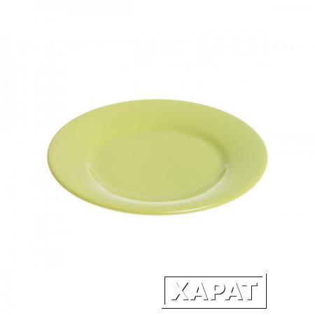 Фото Тарелка десертная керамическая, 198 мм, круглая, серия Лапсеки, оливковая, PERFECTO LINEA (16-119302)