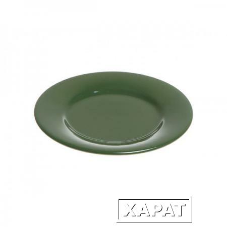 Фото Тарелка десертная керамическая, 198 мм, круглая, серия Лапсеки, зеленая, PERFECTO LINEA (16-119309)