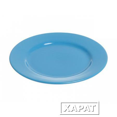 Фото Тарелка обеденная керамическая, 241 мм, круглая, серия Лапсеки, синяя, PERFECTO LINEA (16-124401)