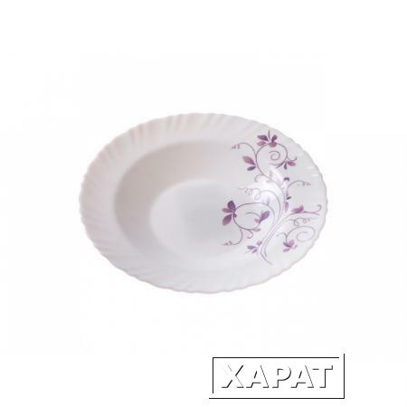 Фото Тарелка глубокая стеклокерамическая, 203 мм, круглая, серия Пурпурное сияние, DIVA LA OPALA (Collection Classique) (14-120322)