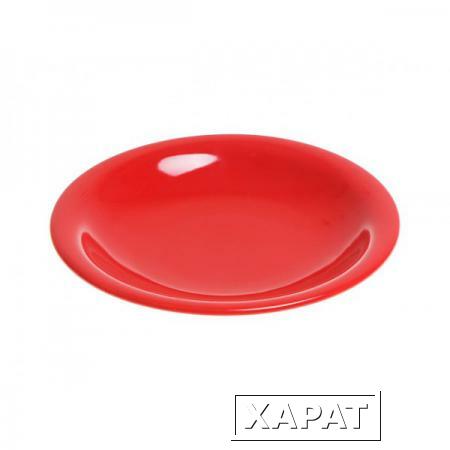 Фото Тарелка глубокая керамическая, 221 мм, круглая, серия Самсун, красная, PERFECTO LINEA (17-225506)