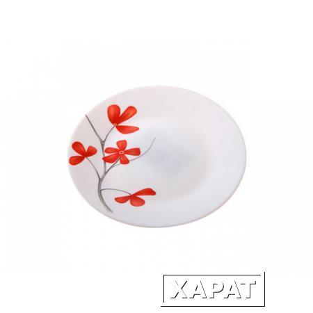 Фото Тарелка десертная стеклокерамическая, 190 мм, круглая, серия Цветок вишни, DIVA LA OPALA (Collection Ivory) (13-119025)