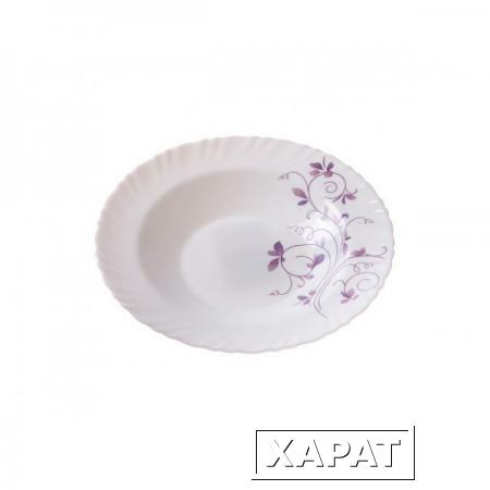 Фото Тарелка глубокая стеклокерамическая, 203 мм, круглая, серия Пурпурное сияние, DIVA LA OPALA (Collection Classique) (14-120322)