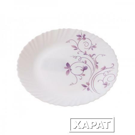 Фото Тарелка обеденная стеклокерамическая, 250 мм, круглая, серия Пурпурное сияние, DIVA LA OPALA (Collection Classique) (13-125022)