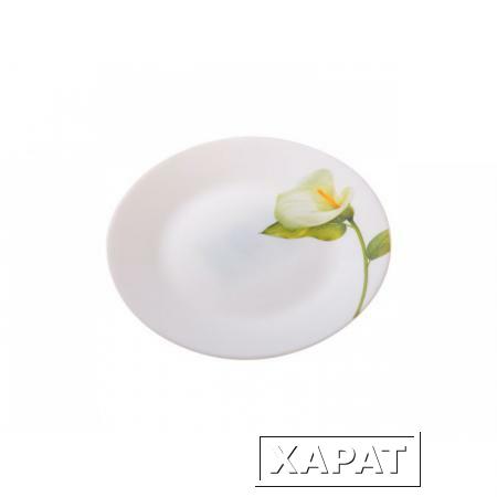 Фото Тарелка десертная стеклокерамическая, 190 мм, круглая, серия Белая калла, DIVA LA OPALA (Collection Ivory) (13-119026)