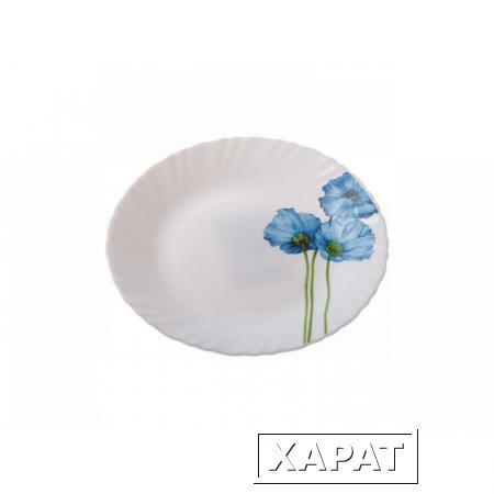 Фото Тарелка десертная стеклокерамическая, 190 мм, круглая, серия Синий мак, DIVA LA OPALA (Collection Classique) (13-119021)