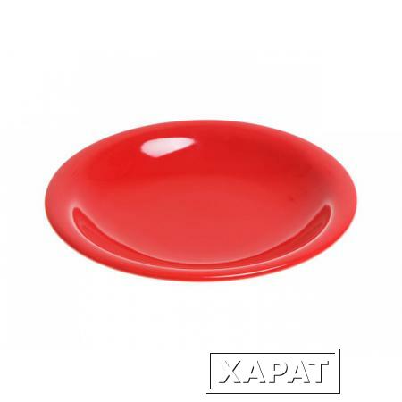 Фото Тарелка глубокая керамическая, 221 мм, круглая, серия Самсун, красная, PERFECTO LINEA (17-225506)