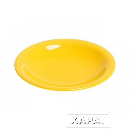 Фото Тарелка глубокая керамическая, 221 мм, круглая, серия Самсун, желтая, PERFECTO LINEA (17-225117)