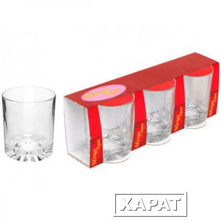 Фото Набор стаканов, 3 шт., 250 мл, 93х77 мм, серия Mirage Aqua, DIAMOND (TM013E-40)
