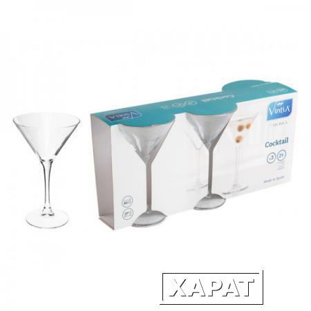 Фото Набор бокалов для мартини, 3 шт., 210 мл, 180х110 мм, серия Cocktail, VINTIA (V073440)