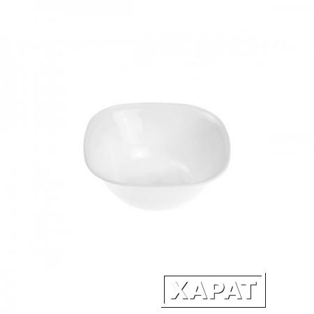 Фото Салатник стеклокерамический, 152 мм, квадратный, серия Мадрид, белый, PERFECTO LINEA (15-415210)