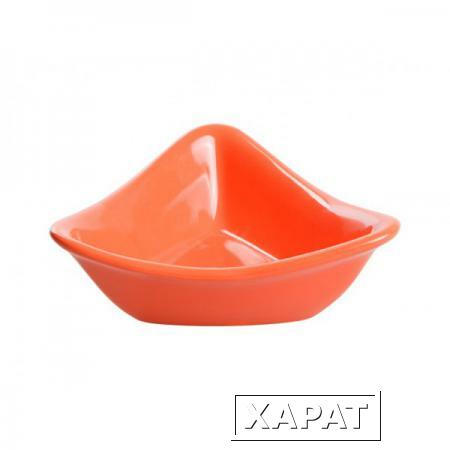 Фото Салатник керамический, 132 мм, треугольный, серия Адана, оранжевый, PERFECTO LINEA (18-153200)