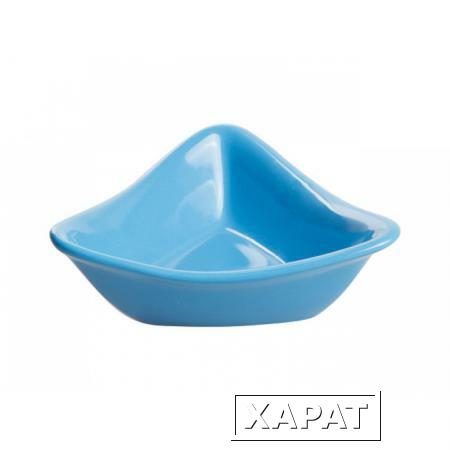 Фото Салатник керамический, 132 мм, треугольный, серия Адана, синий, PERFECTO LINEA (18-153401)