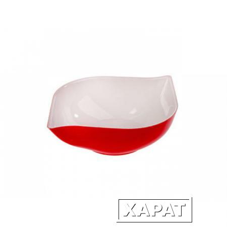 Фото Салатник двухцветный Estel (Эстель) 0,5 л, снежно-белый, красный полупрозрачный, BEROSSI (Литраж 0.5 литра) (ИК10512000)