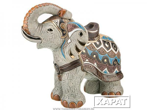 Фото Статуэтка декоративная индийский слон 28х13 см, высота 25 см