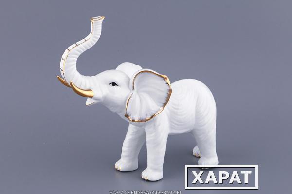 Фото Фигурка слон белый 23х10 см, высота 25 см,