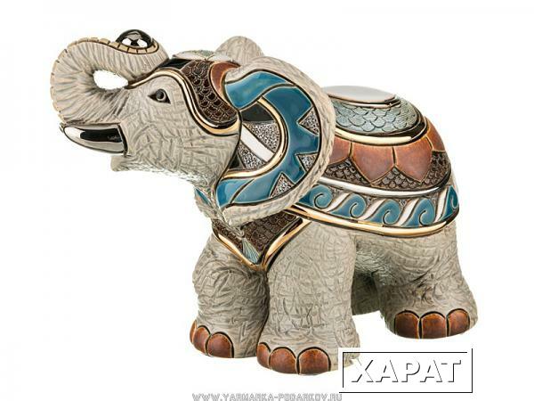 Фото Статуэтка декоративная слон 17х9 см, высота 14 см