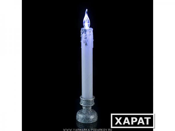 Фото Фигурка с подсветкой свеча 5х5 см, высота 20 см,