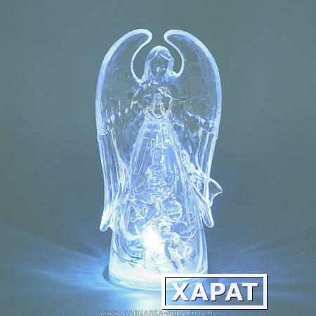 Фото Фигурка ангелы с подсветкой высота 13 см,