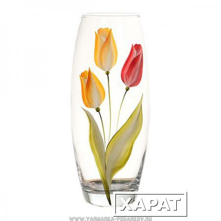 Фото Ваза тюльпаны os бочка диаметр 8 см, высота 26 см,