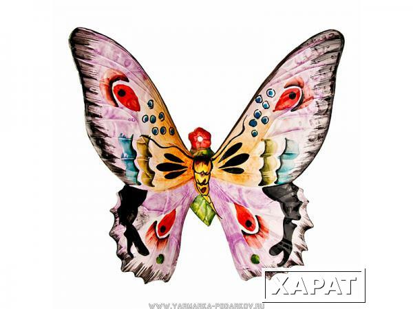 Фото Панно настенное бабочка 27х26 см,