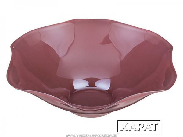 Фото Чаша декоративная модерн розовая диаметр 22 см, высота 6 см,
