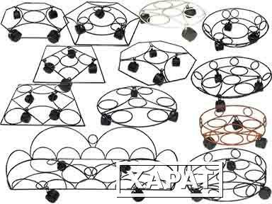 Фото Подставки под цветочные горшки на колесиках