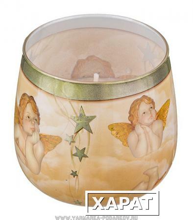 Фото Свеча ангелы аромат ваниль. высота 7 см, диаметр 8 см,