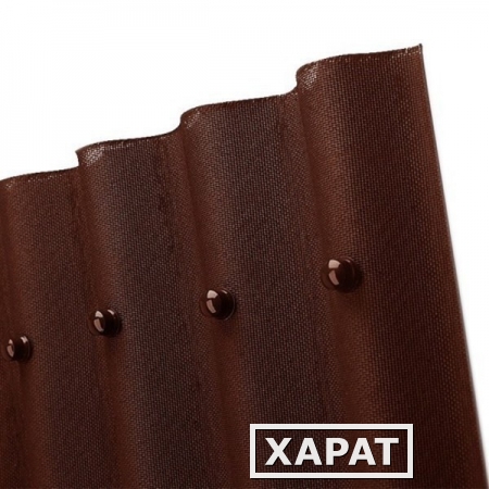 Фото Битумный волнистый лист Ондулин Smart+комплект гвоздей коричневый 950х1950 мм