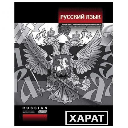 Фото Тетрадь предметная HATBER, 48 л., выборочный лак, "Стильная", РУССКИЙ ЯЗЫК, линия