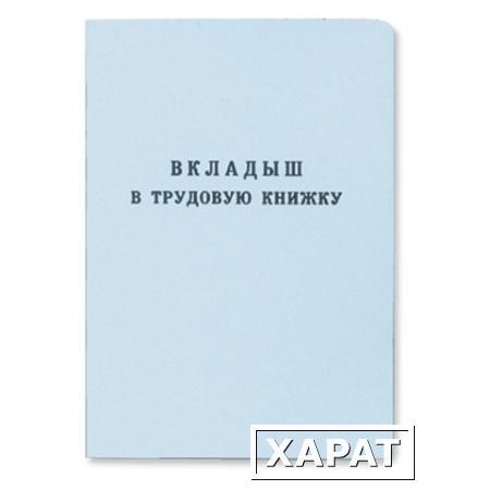 Фото Бланк документа "Вкладыш в трудовую книжку", 88х125 мм