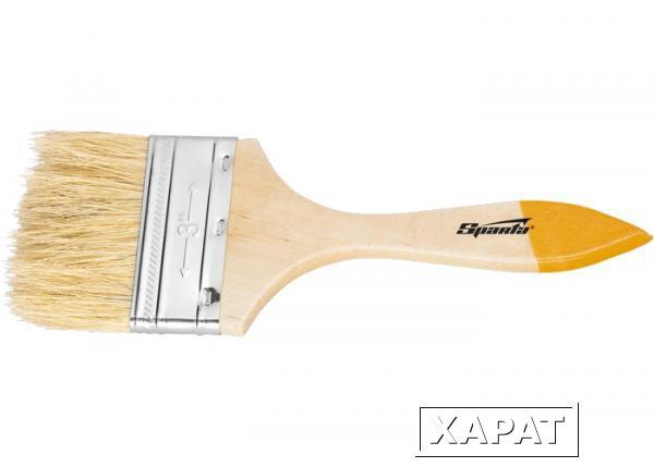 Фото Кисти PRORAB Кисть плоская Slimline 2,5" с деревянной ручкой Спарта