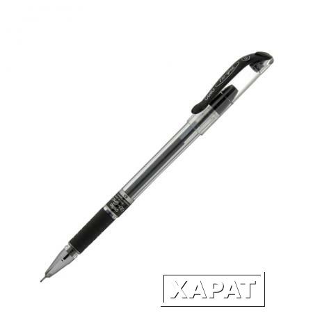Фото Ручка гелевая CELLO "Flo Gel", корпус непрозрачный, игольчатый пишущий узел 0,5 мм, резиновый держатель, черная