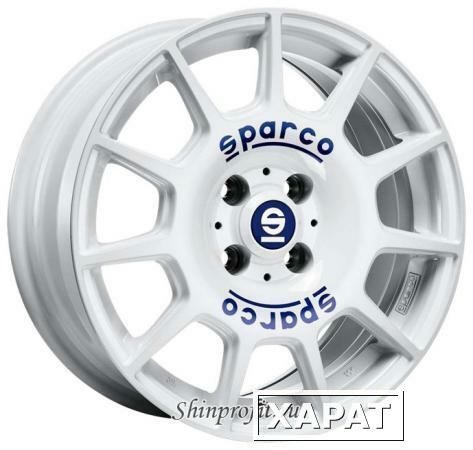 Фото Racing Sparco Terra 7x16/4x100 D63.3 ET37 White Blue Lettering