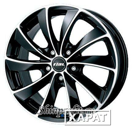 Фото RIAL Lugano 7.5x17/5x112 D70.1 ET36 Diamond Black Front Polished