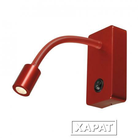 Фото PIPOFLEX светильник накладной с выключателем и PowerLED 4Вт (4.6Вт), 3000К, 200lm, красный | 146706 SLV
