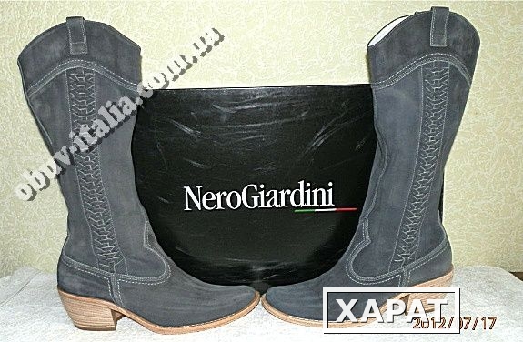 Фото Сапоги женские кожаные фирмы NERO GIARDINI из Италии оригинал